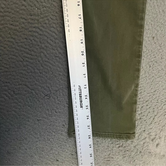 Paige Olive Green Straight Leg Cargo Pants - Size 28 - super Stretchy - Picture 6 of 9